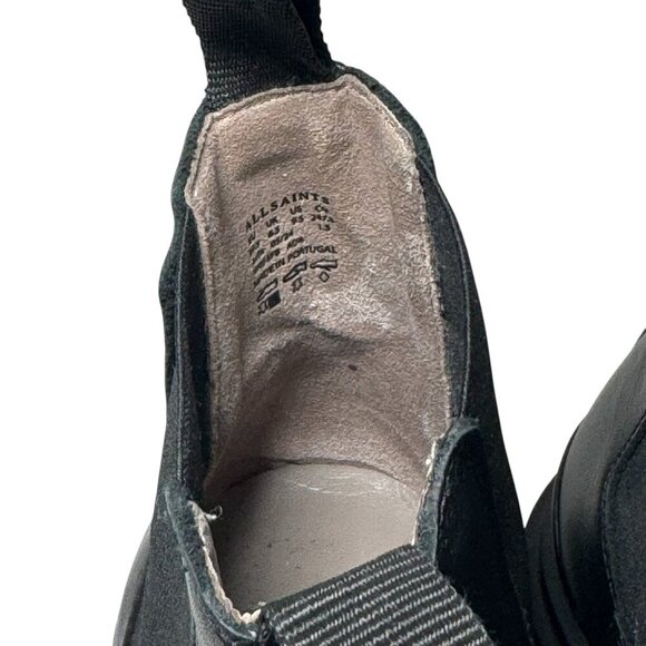 Allsaints Womens Ada Chelsea Boots Black Leather Lightweight size 39.5/9.5 - Picture 6 of 8